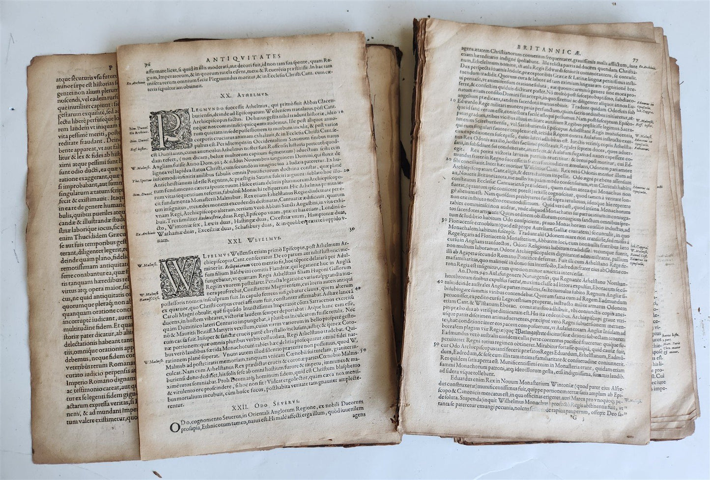 1605 HISTORY of ENGLISH CHURCH antique FOLIO w/ WOODCUTS