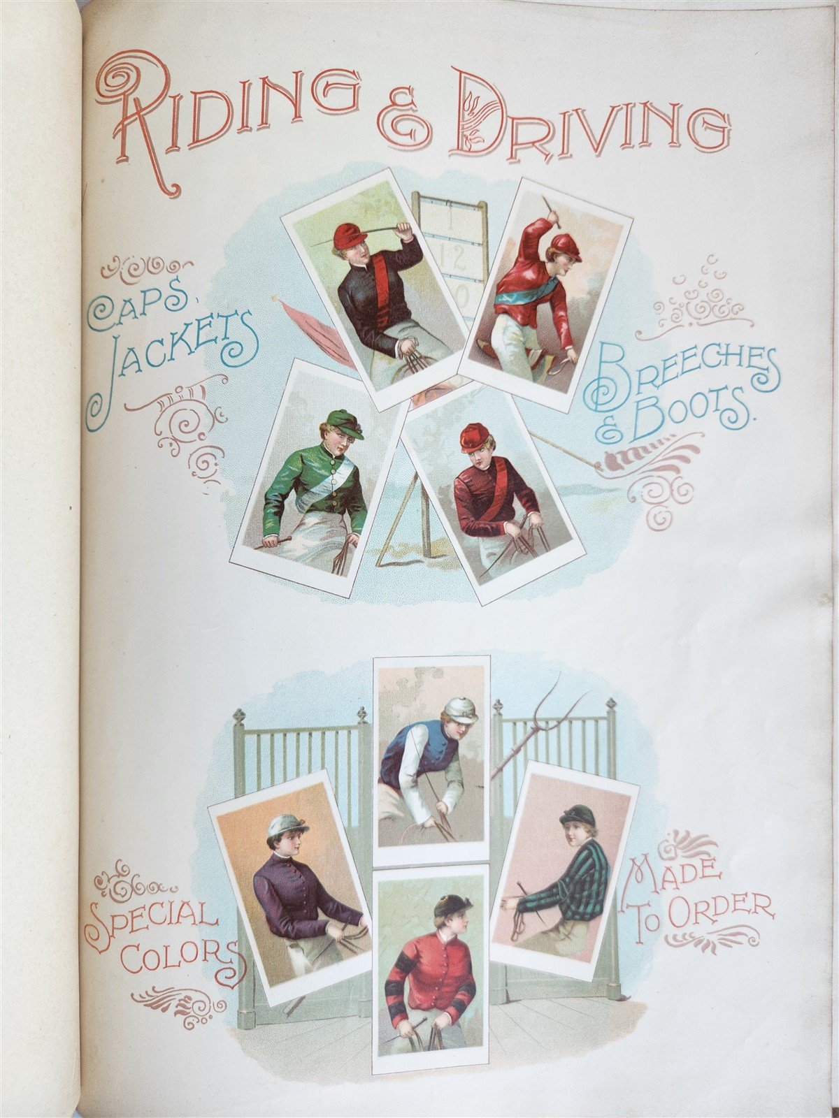 1890 MOSEMAN'S EQUESTRIAN TRADE CATALOG antique ILLUSTRATED FOLIO Americana