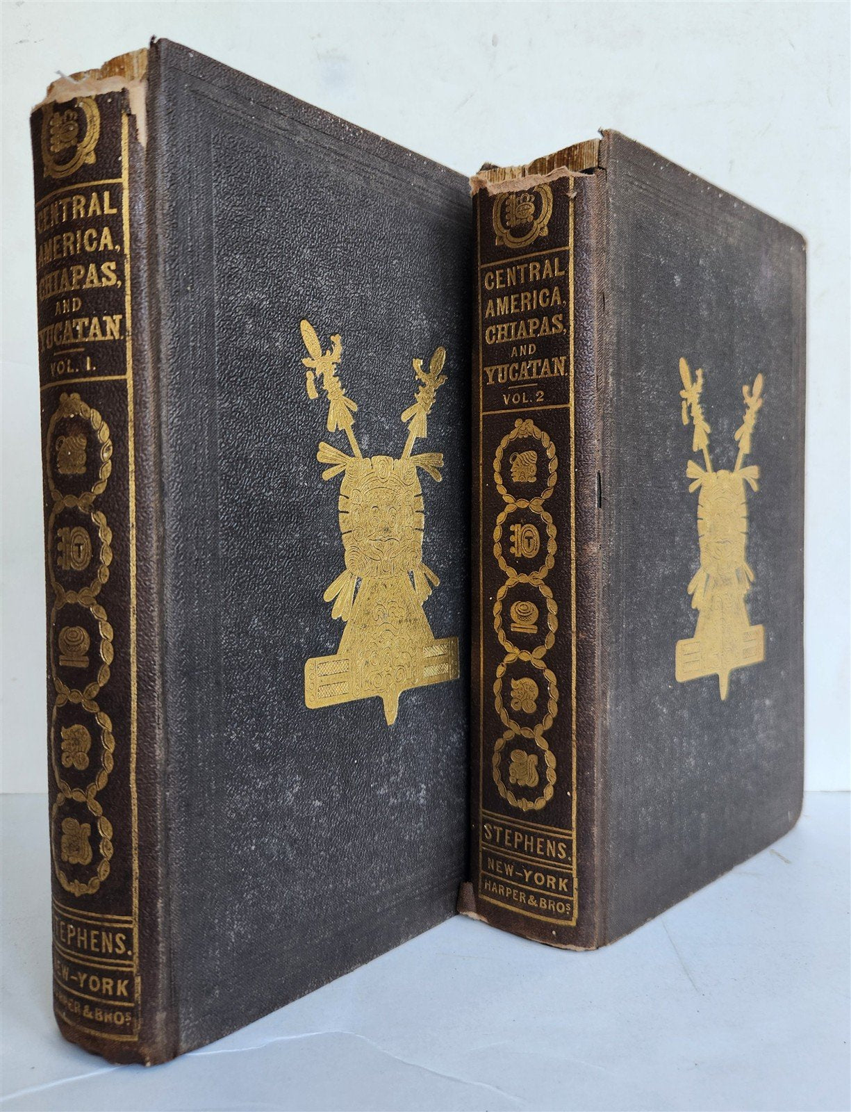 1841 Incidents of Travel in Central America Chiapas Yucatan antique ILLUSTRATED