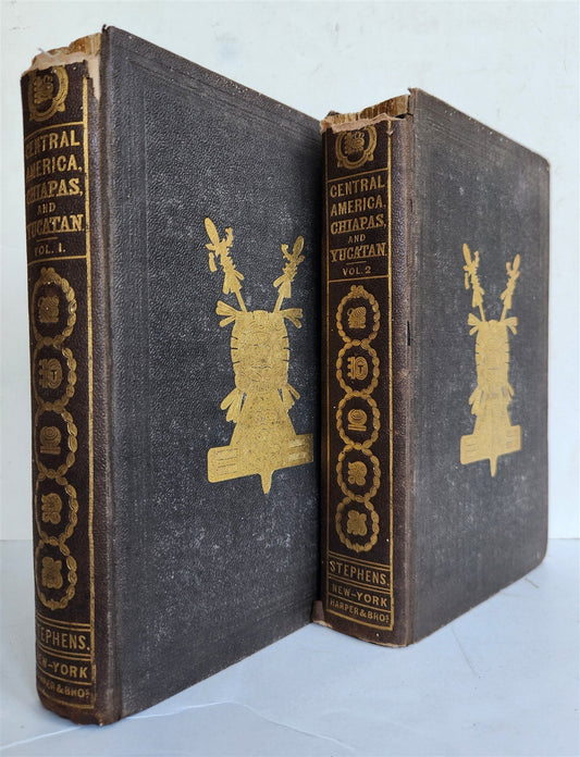 1841 Incidents of Travel in Central America Chiapas Yucatan antique ILLUSTRATED