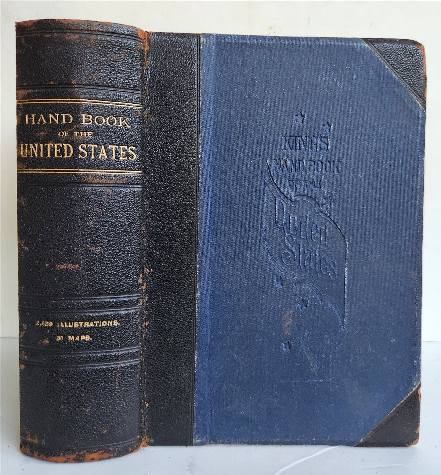 1891 KING'S HANDBOOK of UNITED STATES antique ILLUSTRATED AMERICANA