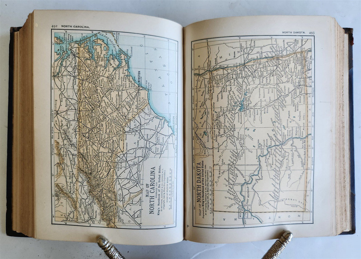 1891 KING'S HANDBOOK of UNITED STATES antique ILLUSTRATED AMERICANA