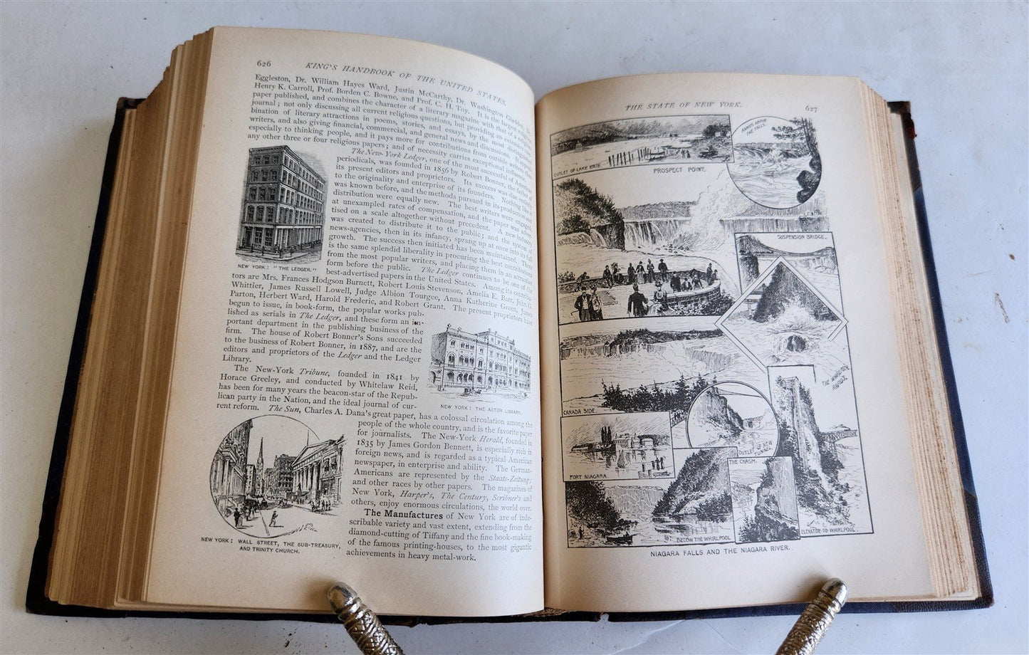 1891 KING'S HANDBOOK of UNITED STATES antique ILLUSTRATED AMERICANA