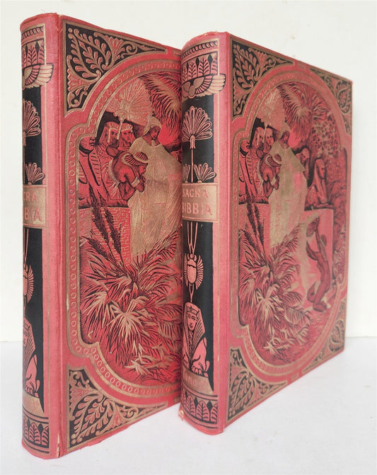 1931 BIBLE in ITALIAN ILLUSTRATED by GUSTAVE DORE antique 2 VOLS LA SACRA BIBBIA