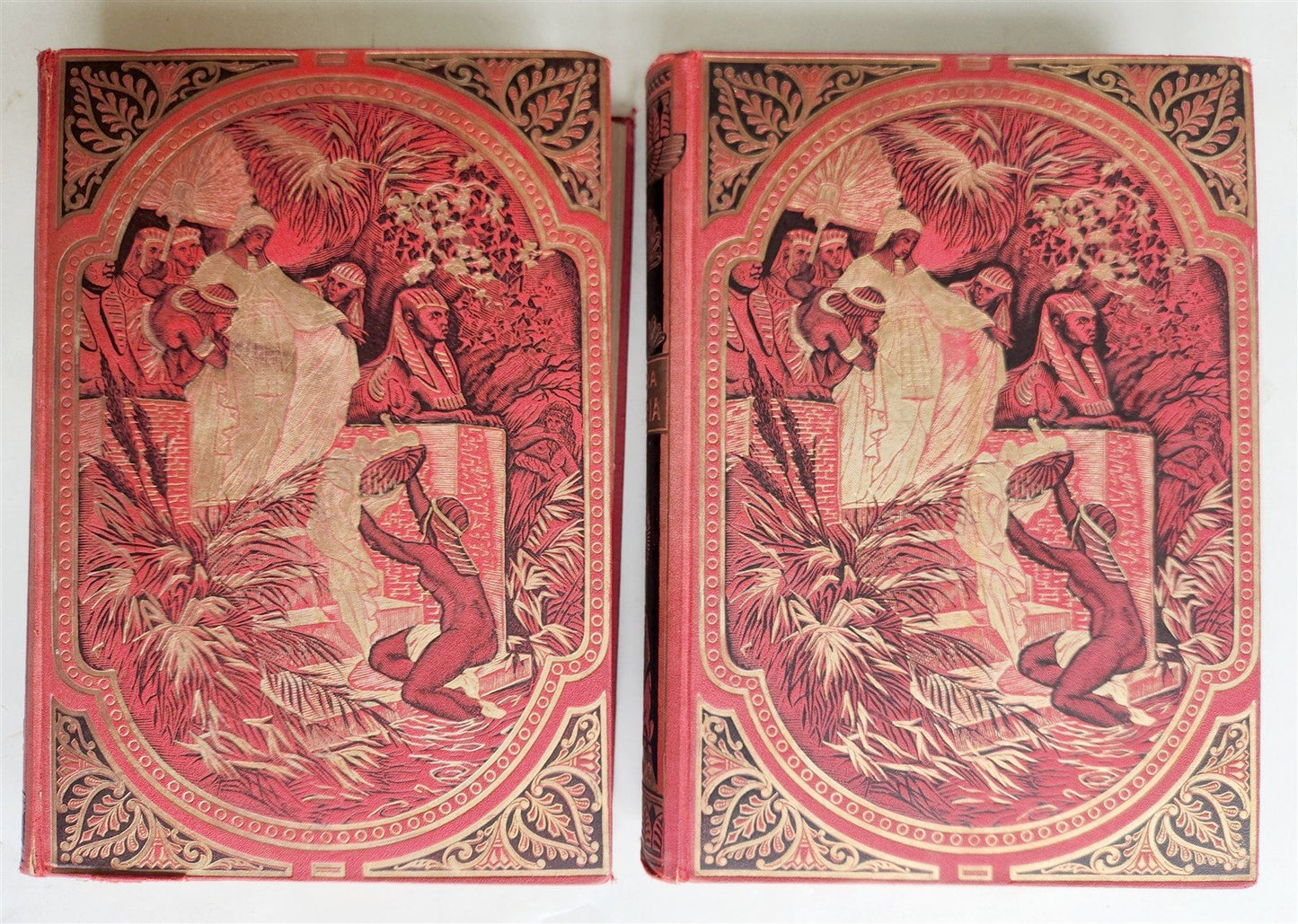 1931 BIBLE in ITALIAN ILLUSTRATED by GUSTAVE DORE antique 2 VOLS LA SACRA BIBBIA