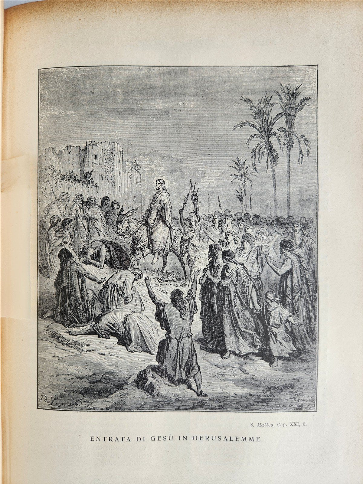 1931 BIBLE in ITALIAN ILLUSTRATED by GUSTAVE DORE antique 2 VOLS LA SACRA BIBBIA