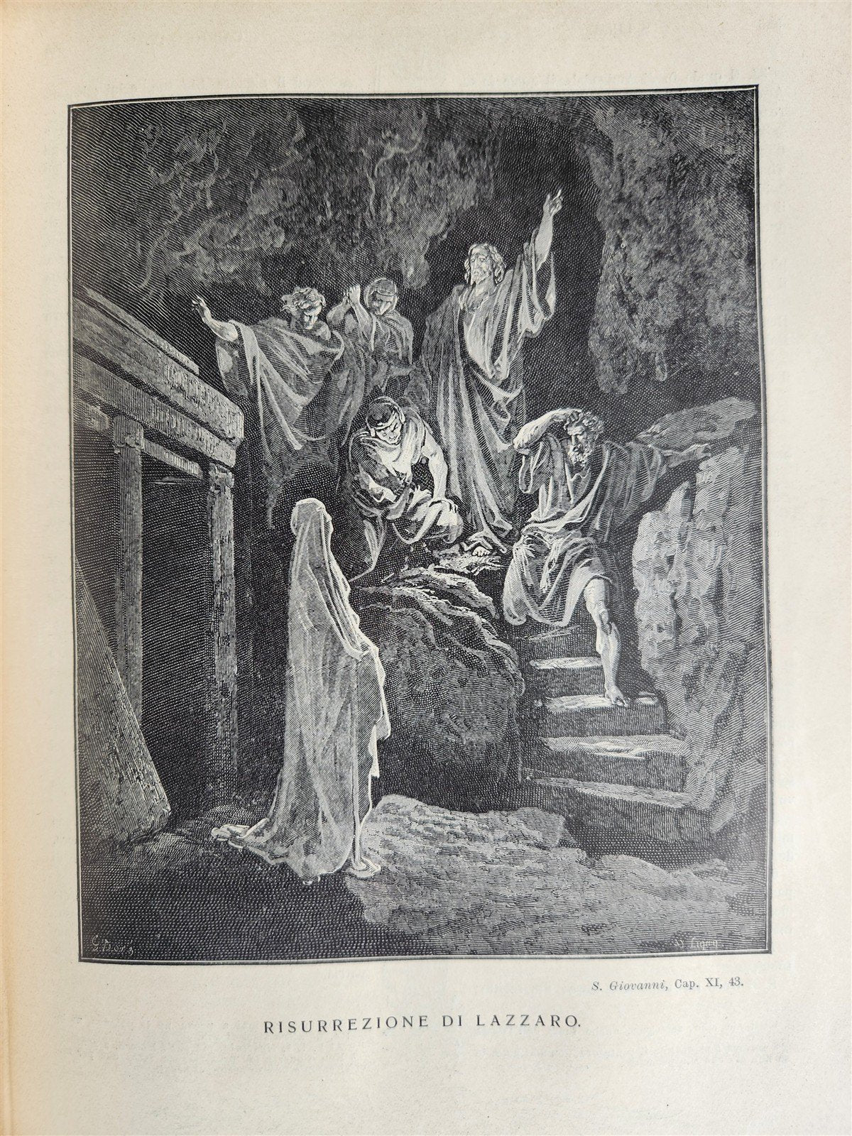 1931 BIBLE in ITALIAN ILLUSTRATED by GUSTAVE DORE antique 2 VOLS LA SACRA BIBBIA