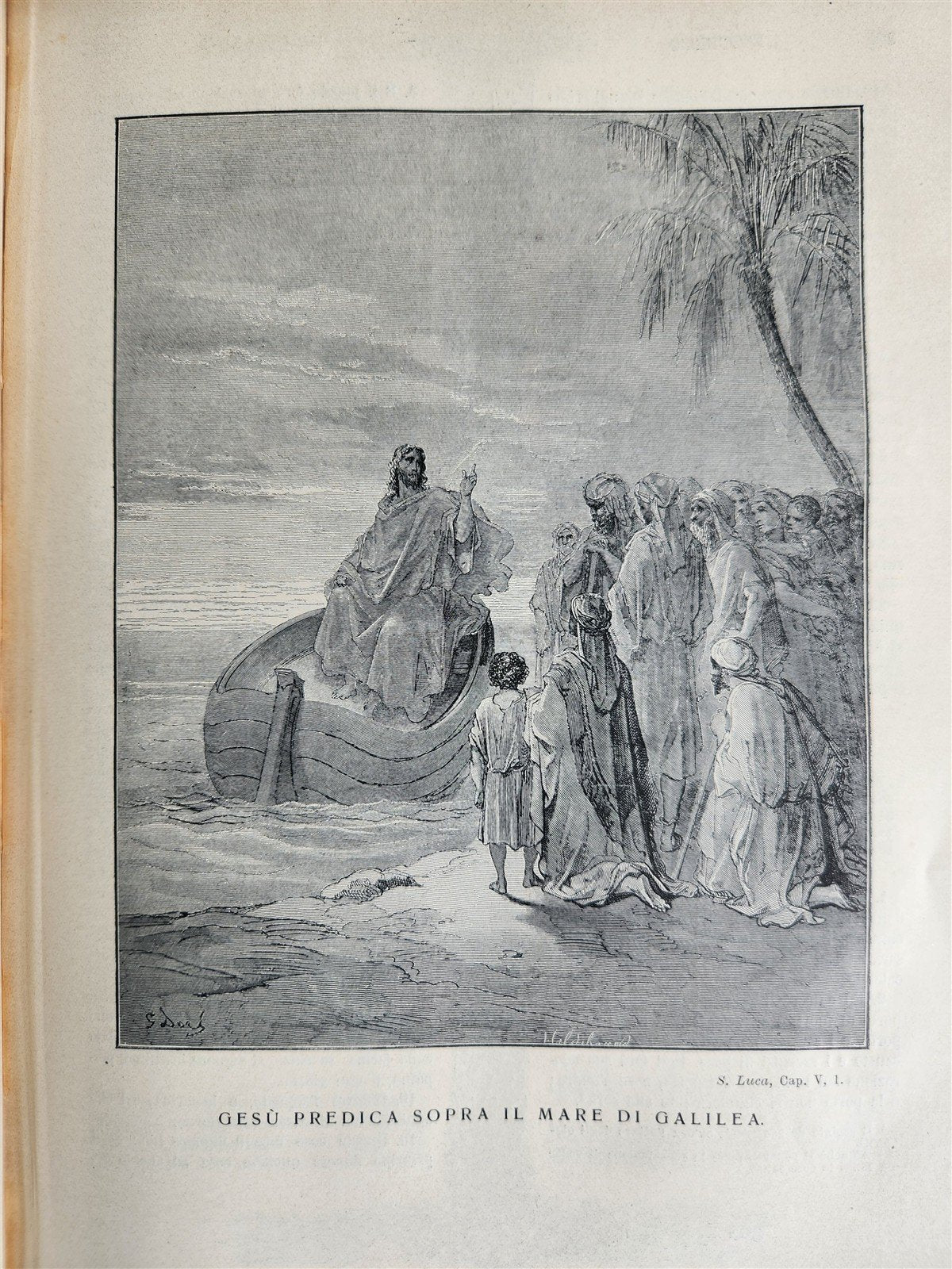 1931 BIBLE in ITALIAN ILLUSTRATED by GUSTAVE DORE antique 2 VOLS LA SACRA BIBBIA