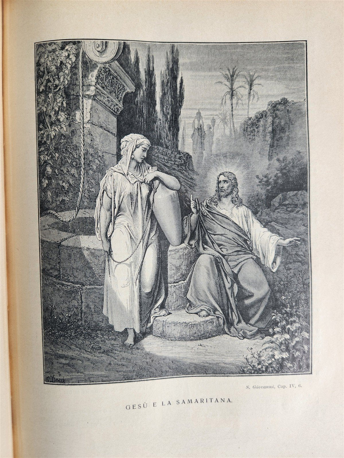1931 BIBLE in ITALIAN ILLUSTRATED by GUSTAVE DORE antique 2 VOLS LA SACRA BIBBIA