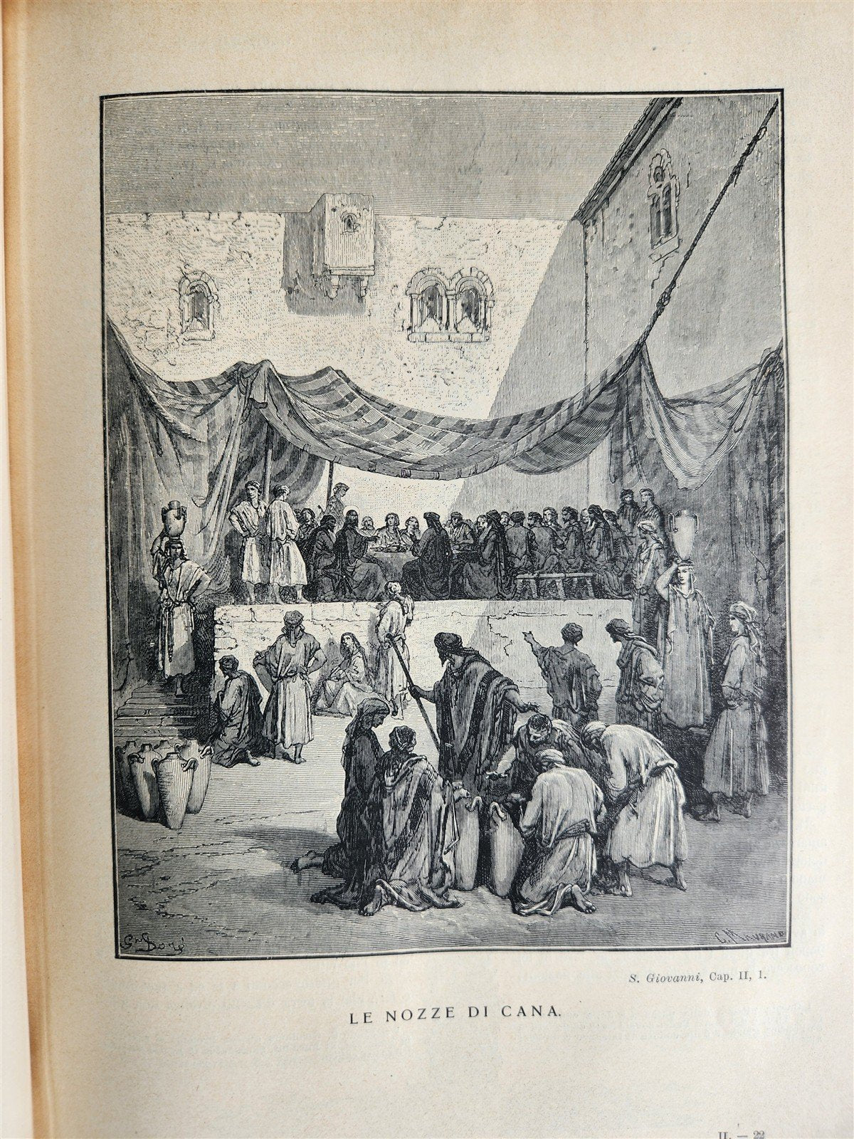 1931 BIBLE in ITALIAN ILLUSTRATED by GUSTAVE DORE antique 2 VOLS LA SACRA BIBBIA