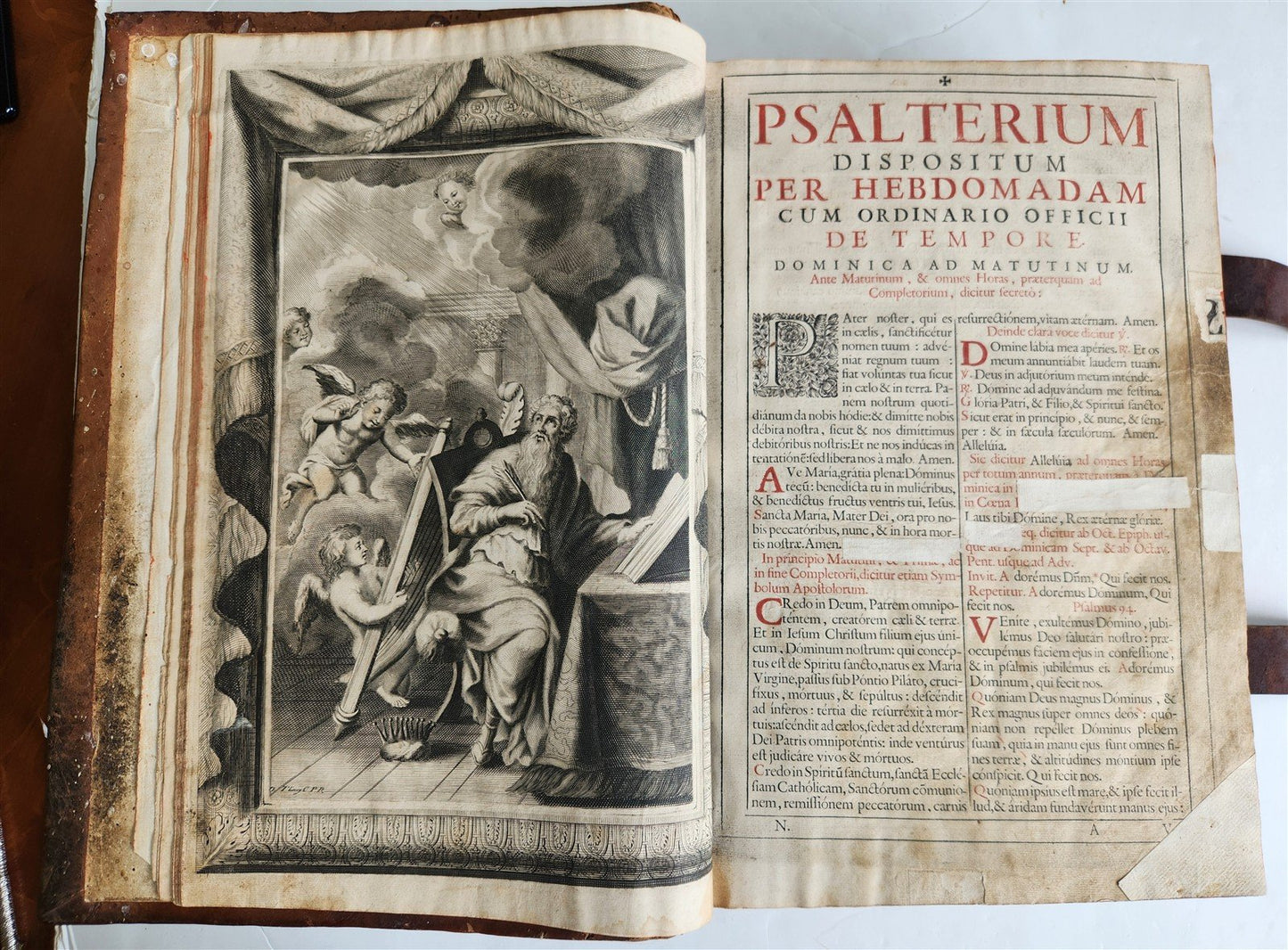 1693 MONUMENTAL MASSIVE FOLIO antique ILLUSTRATED BREVARIUM MISSALE PSALTERIUM