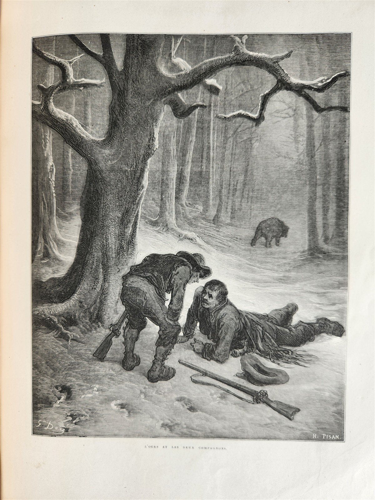 1868 FABLES by JEAN de LA FONTAINE illustrated by GUSTAVE DORE antique FOLIO