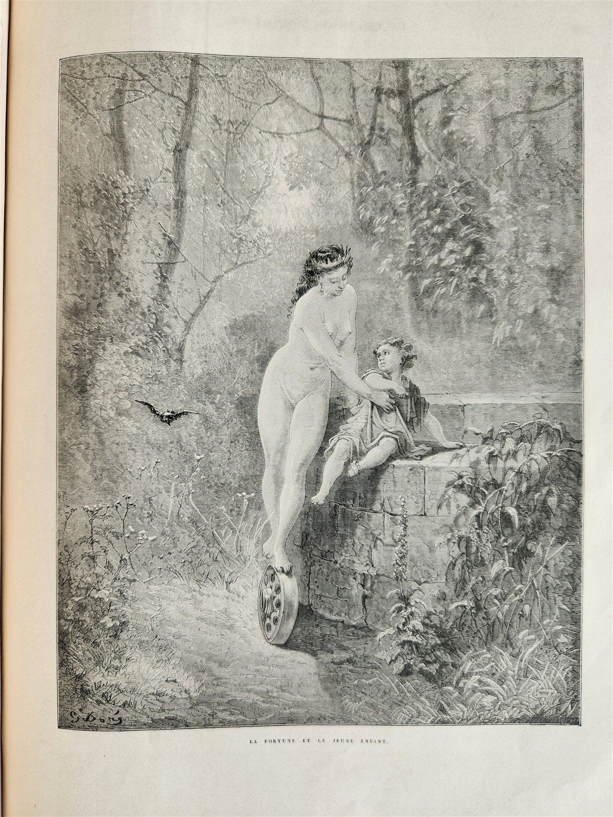 1868 FABLES by JEAN de LA FONTAINE illustrated by GUSTAVE DORE antique FOLIO