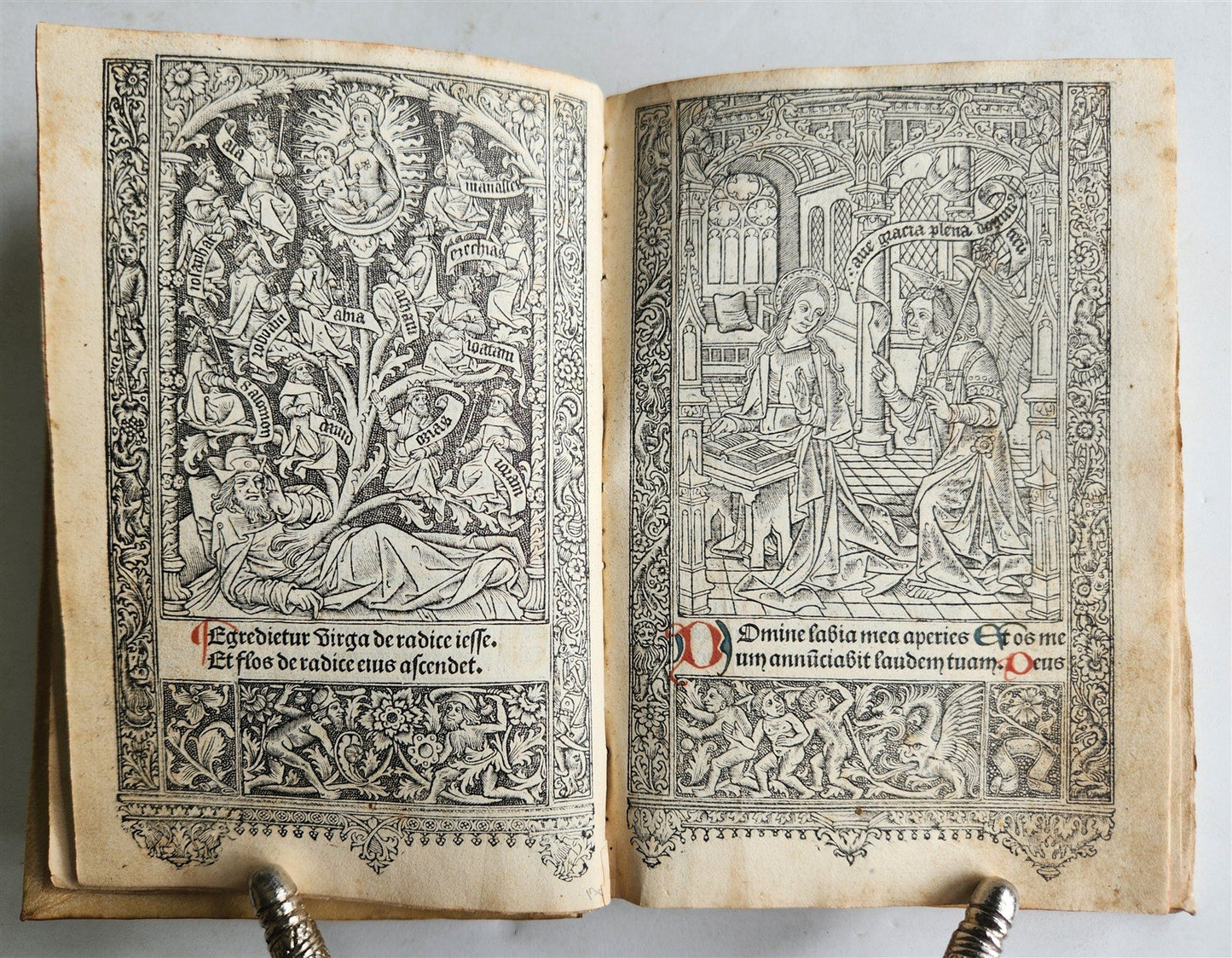 1504 POST-INCUNABULA BOOK of HOURS by Thielman Kerver fully illustrated antique