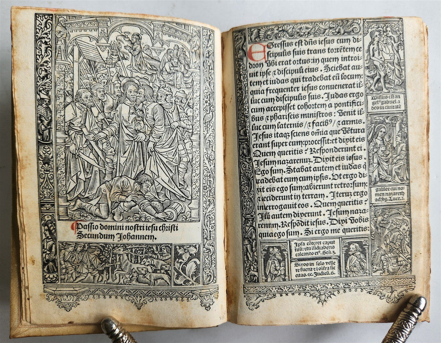 1504 POST-INCUNABULA BOOK of HOURS by Thielman Kerver fully illustrated antique