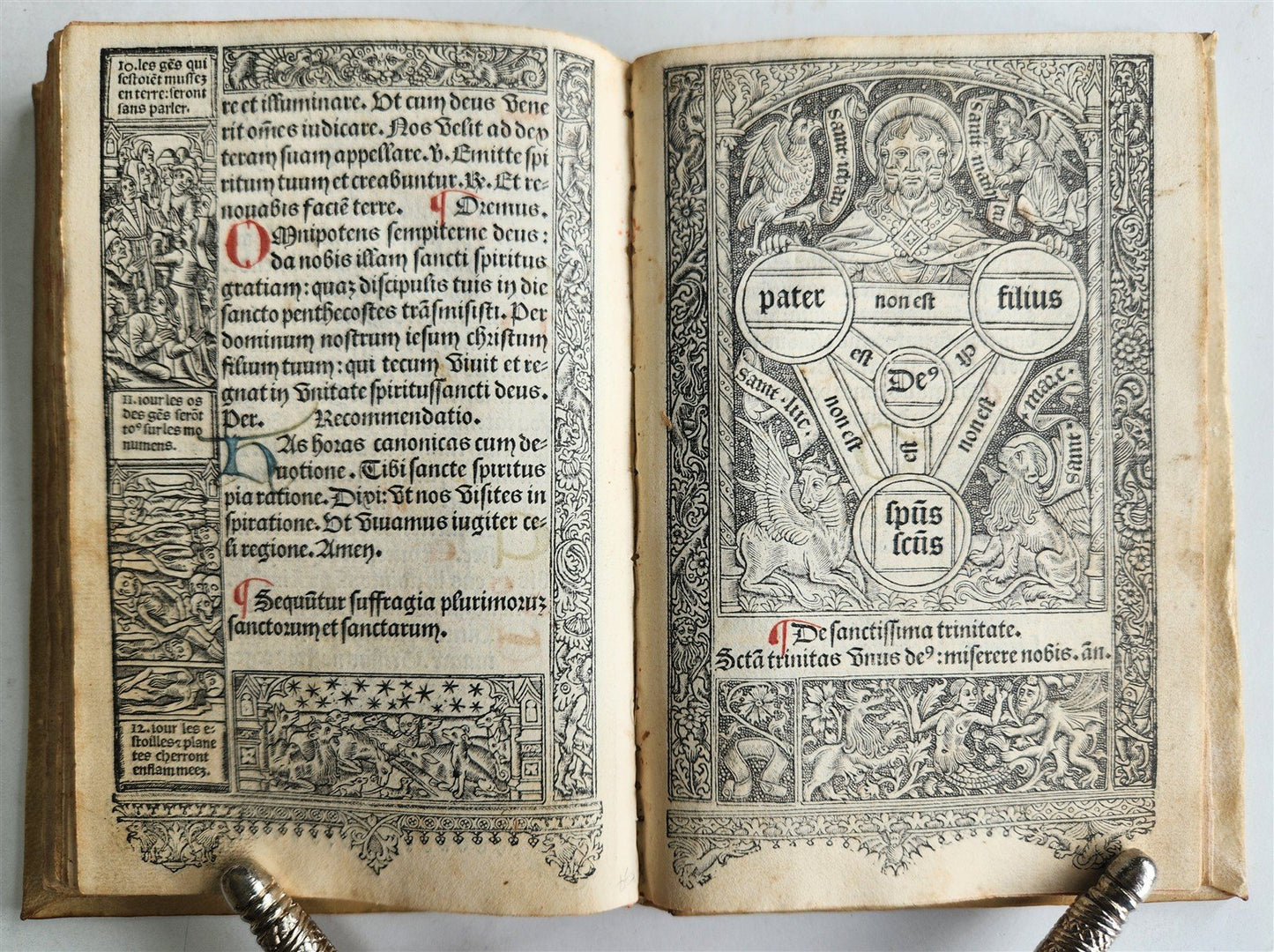 1504 POST-INCUNABULA BOOK of HOURS by Thielman Kerver fully illustrated antique