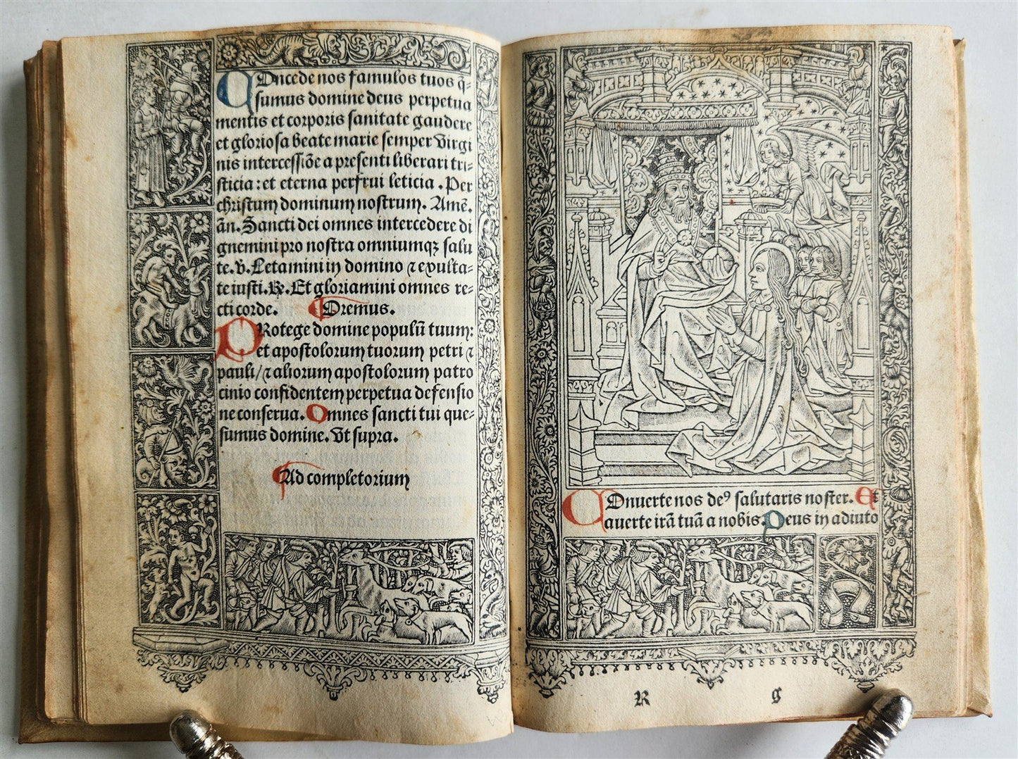 1504 POST-INCUNABULA BOOK of HOURS by Thielman Kerver fully illustrated antique