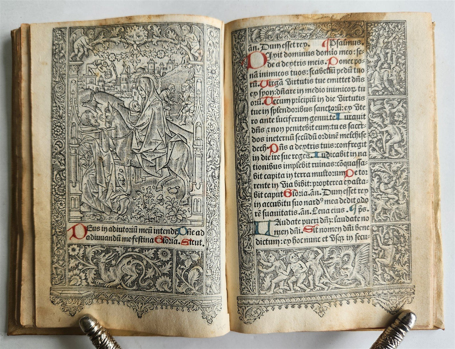 1504 POST-INCUNABULA BOOK of HOURS by Thielman Kerver fully illustrated antique