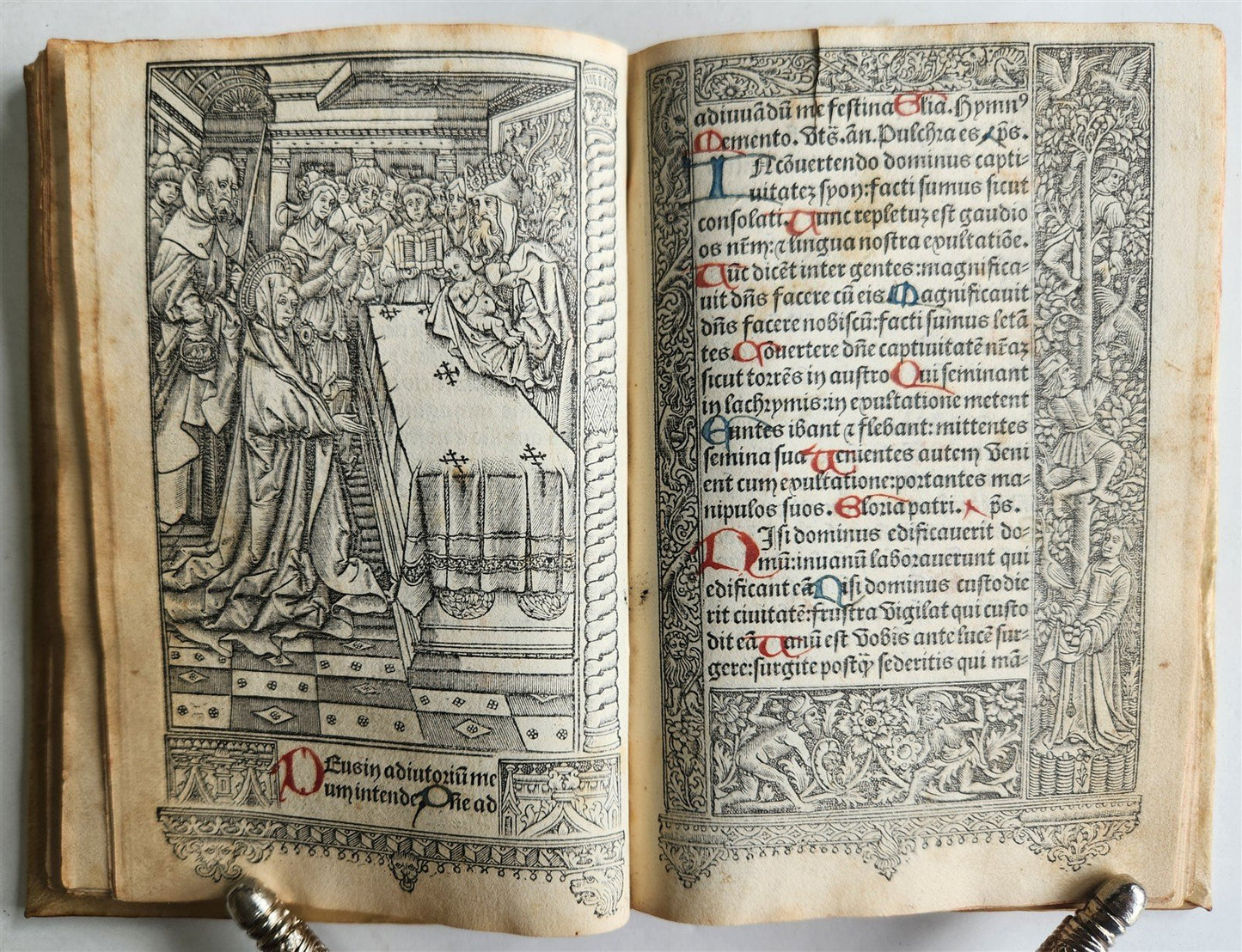 1504 POST-INCUNABULA BOOK of HOURS by Thielman Kerver fully illustrated antique
