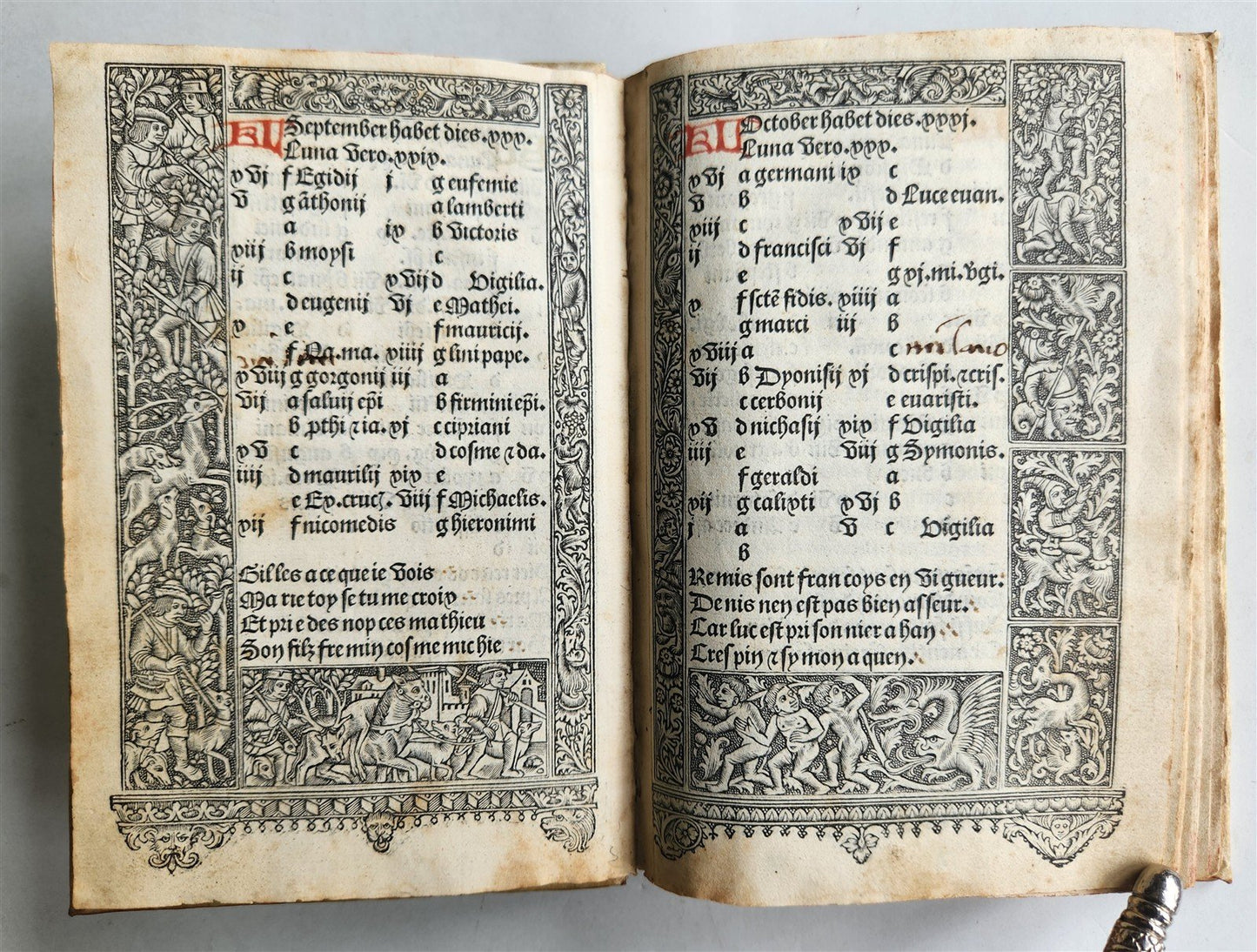 1504 POST-INCUNABULA BOOK of HOURS by Thielman Kerver fully illustrated antique