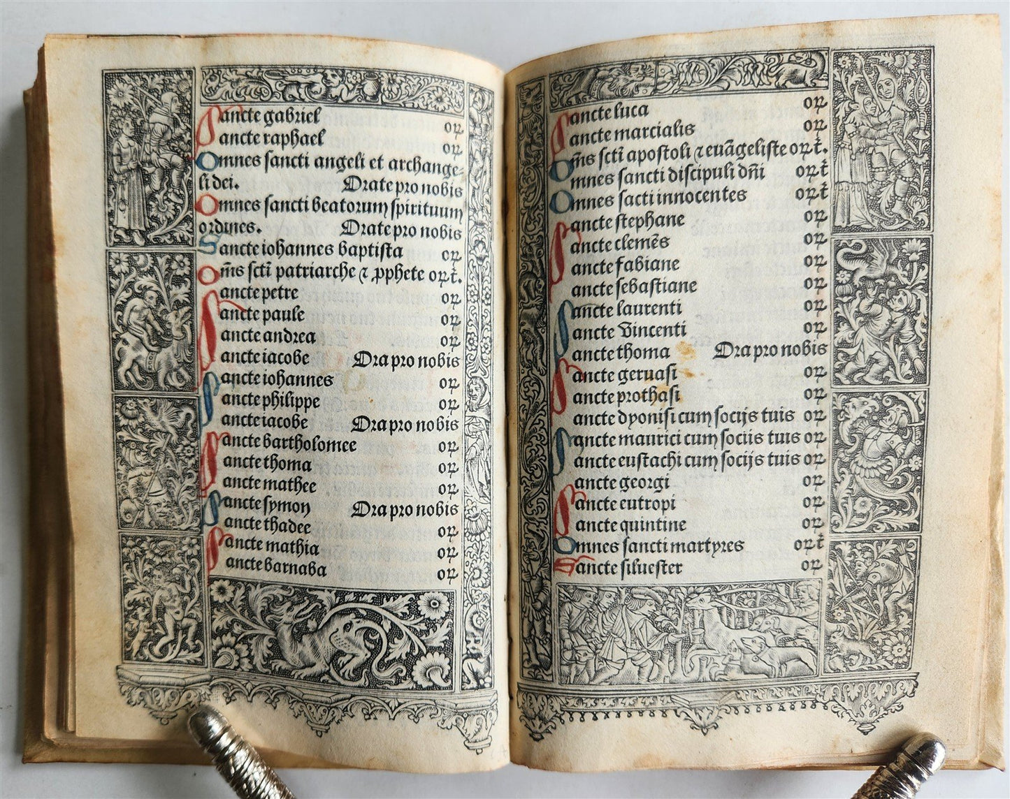1504 POST-INCUNABULA BOOK of HOURS by Thielman Kerver fully illustrated antique