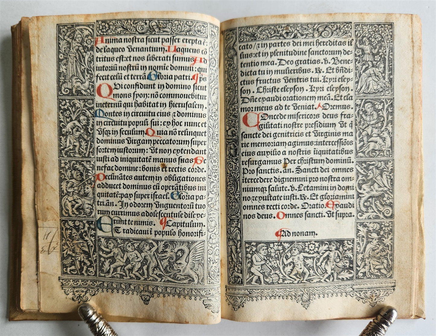 1504 POST-INCUNABULA BOOK of HOURS by Thielman Kerver fully illustrated antique