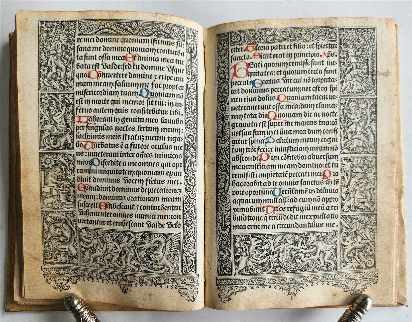 1504 POST-INCUNABULA BOOK of HOURS by Thielman Kerver fully illustrated antique