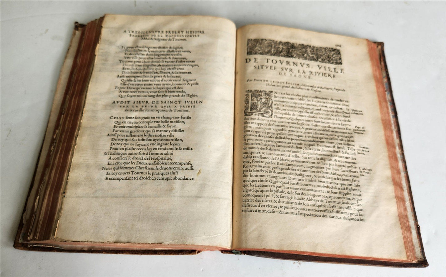 1581 HISTORY of FRANCE ILLUSTRATED w/ 6 FOLDING MAPS antique FOLIO rare FRENCH