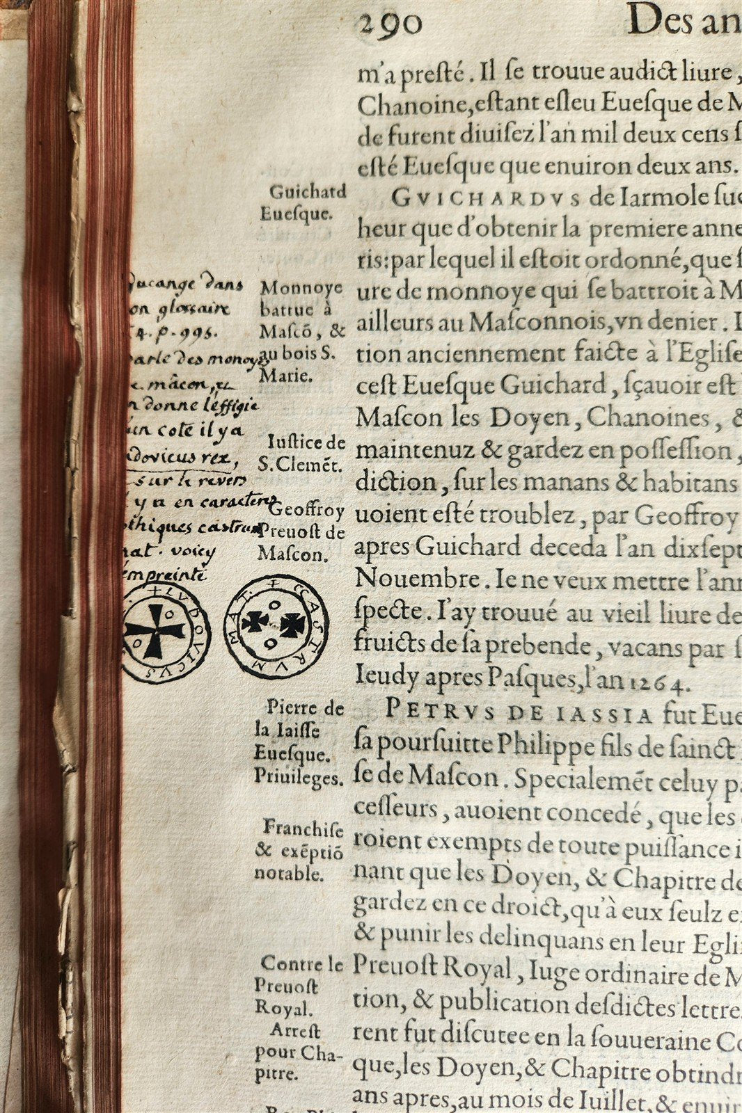 1581 HISTORY of FRANCE ILLUSTRATED w/ 6 FOLDING MAPS antique FOLIO rare FRENCH