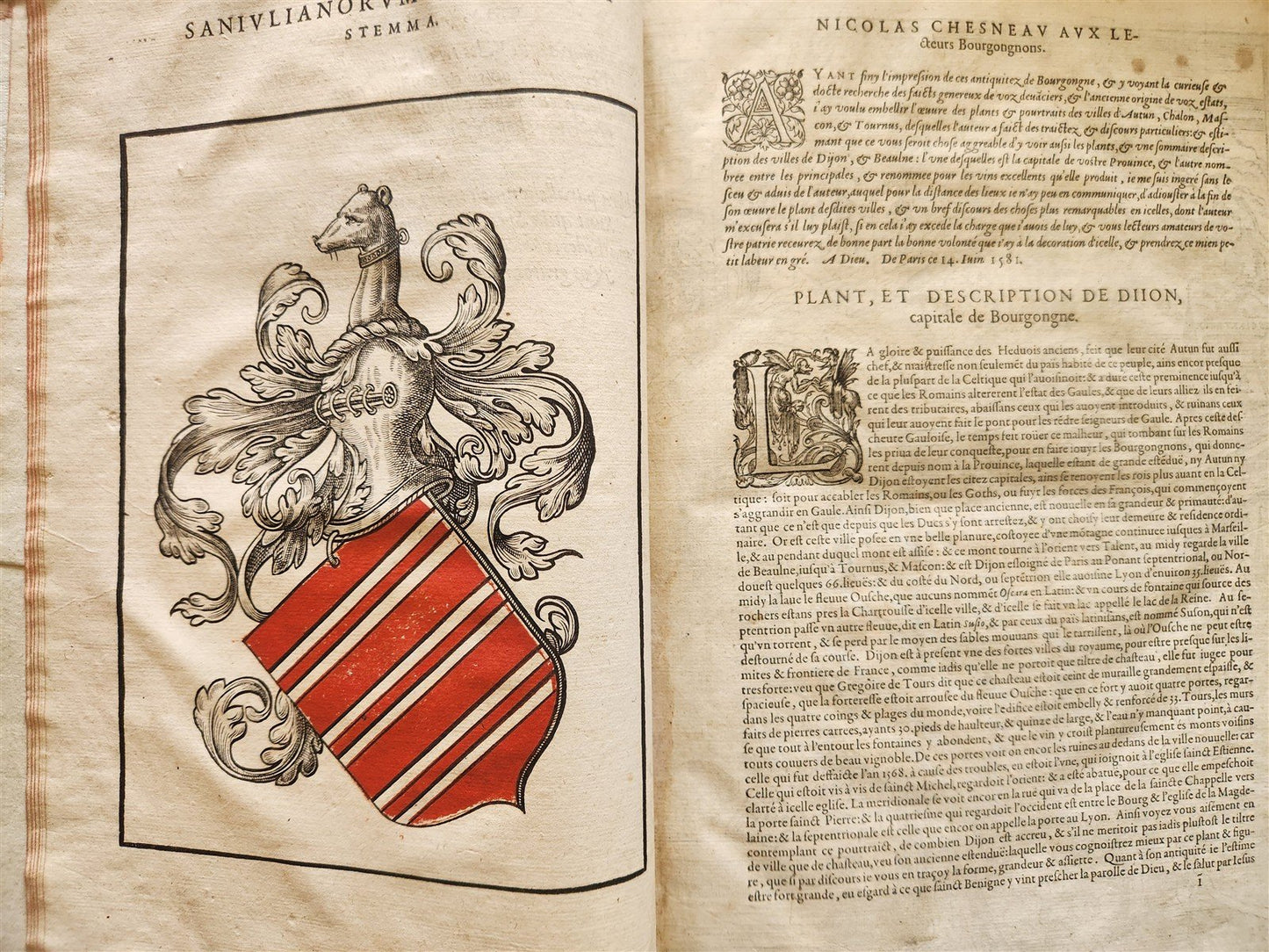 1581 HISTORY of FRANCE ILLUSTRATED w/ 6 FOLDING MAPS antique FOLIO rare FRENCH
