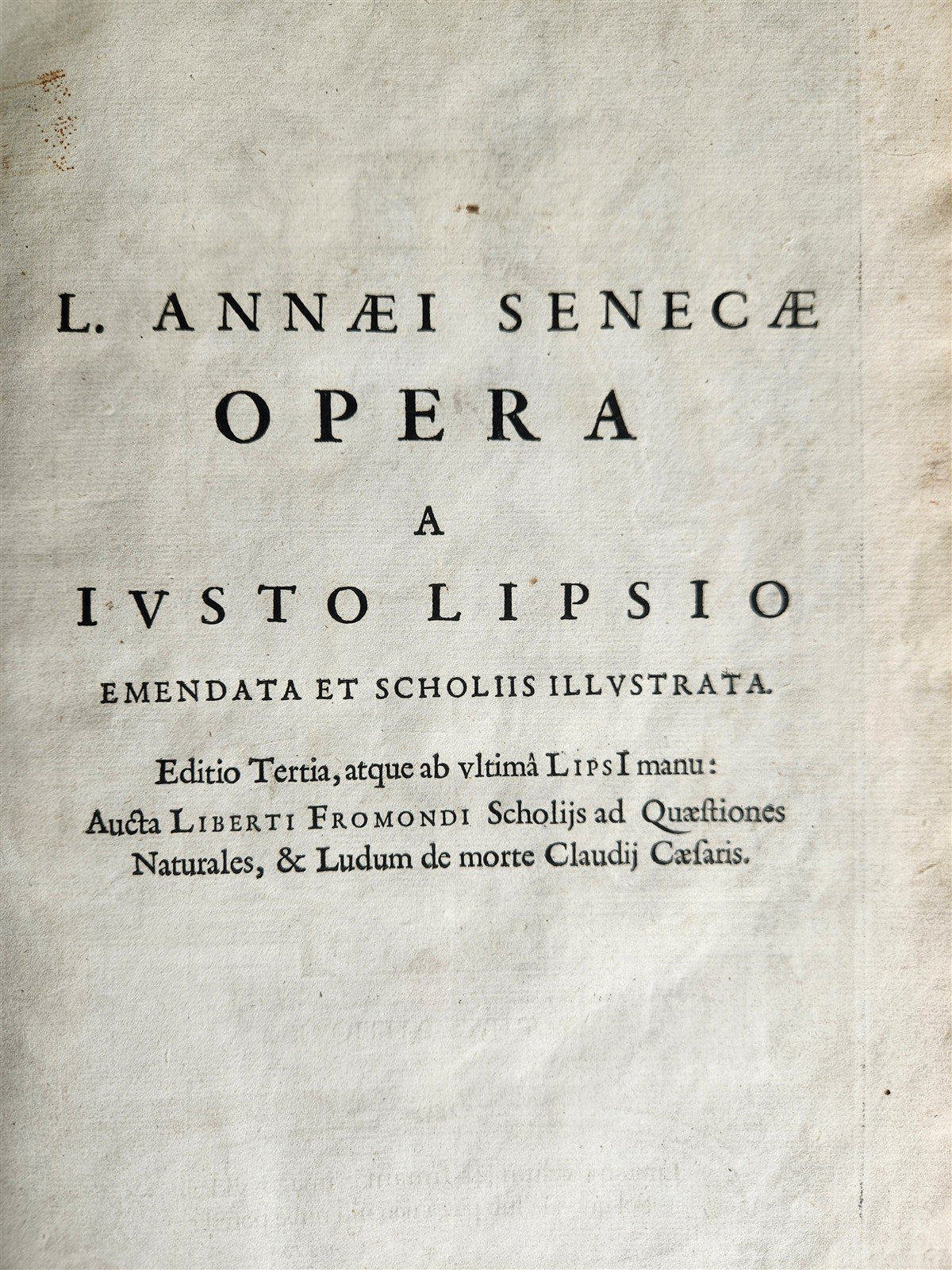 1632 SENECA OPERA QUAE EXSTANT OMNIA ILLUSTRATED antique FOLIO