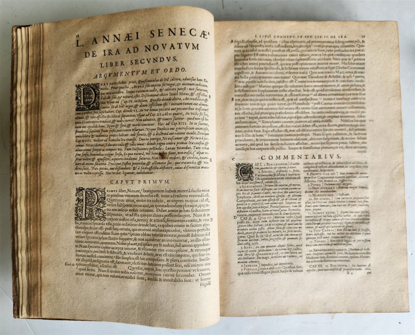 1632 SENECA OPERA QUAE EXSTANT OMNIA ILLUSTRATED antique FOLIO