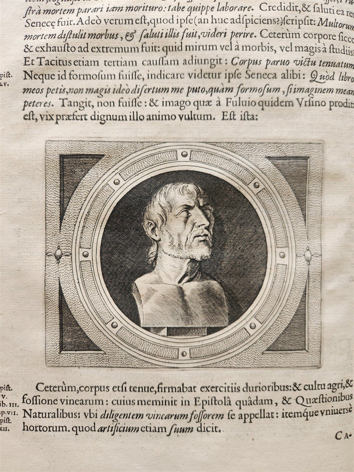 1632 SENECA OPERA QUAE EXSTANT OMNIA ILLUSTRATED antique FOLIO