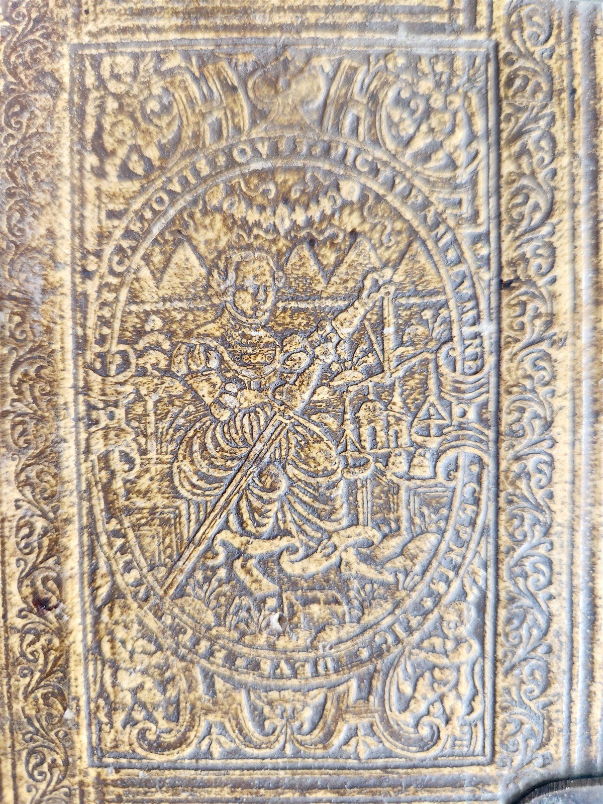 1585 BIBLE ILLUSTRATED antique ORIGINAL PIGSKIN BINDING LATIN BIBLIA SACRA 16 c.