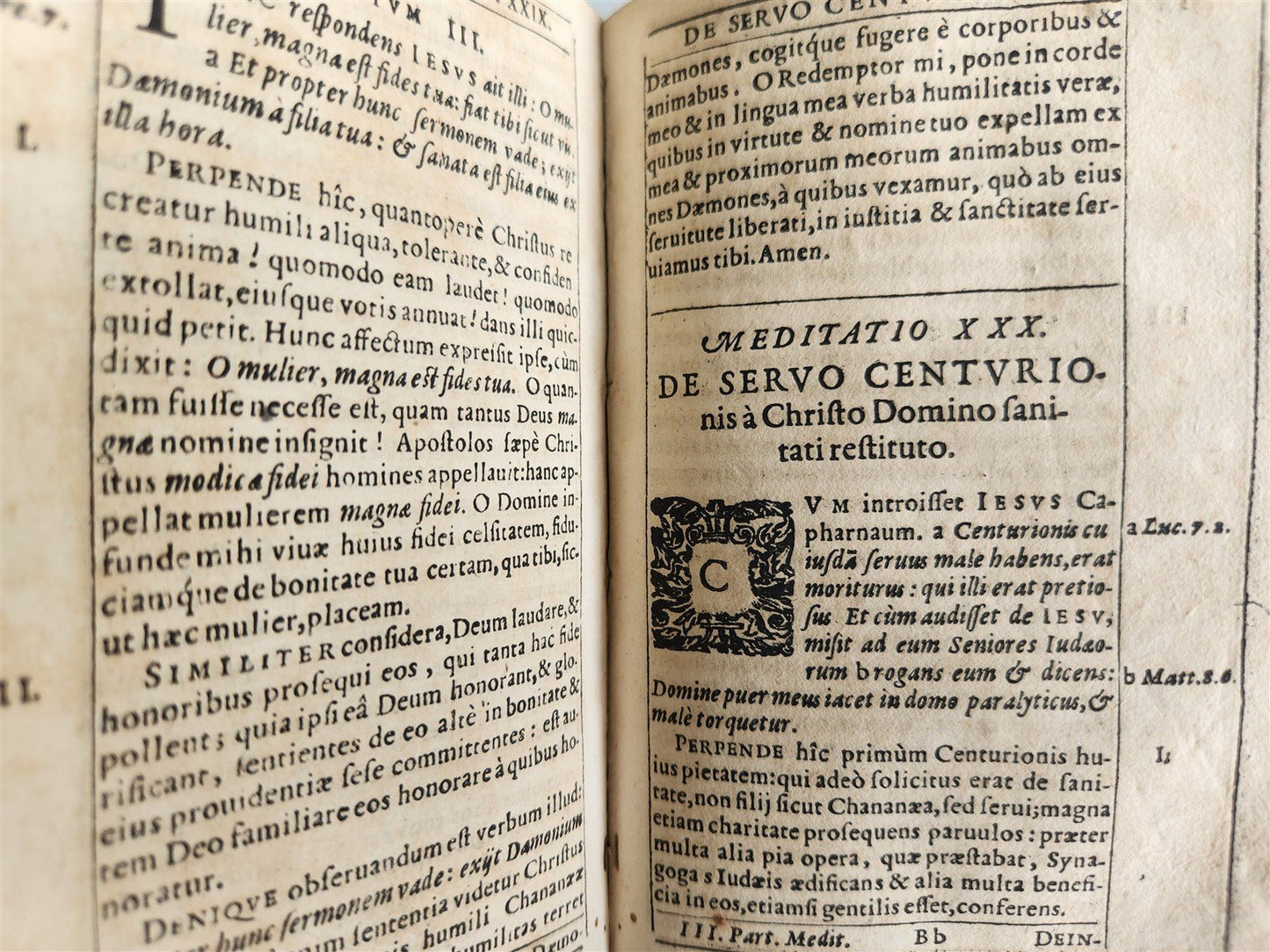 1611 MEDITATIONS by LUDOVICO DE PONTE antique 4 PIGSKIN BOUND VOLUMES SET