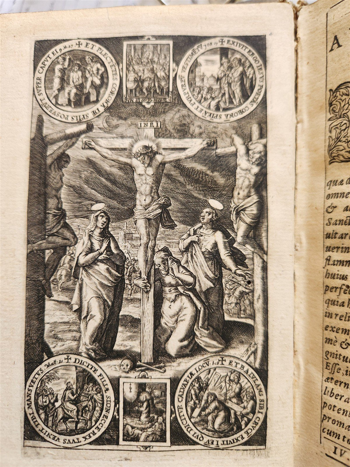 1611 MEDITATIONS by LUDOVICO DE PONTE antique 4 PIGSKIN BOUND VOLUMES SET