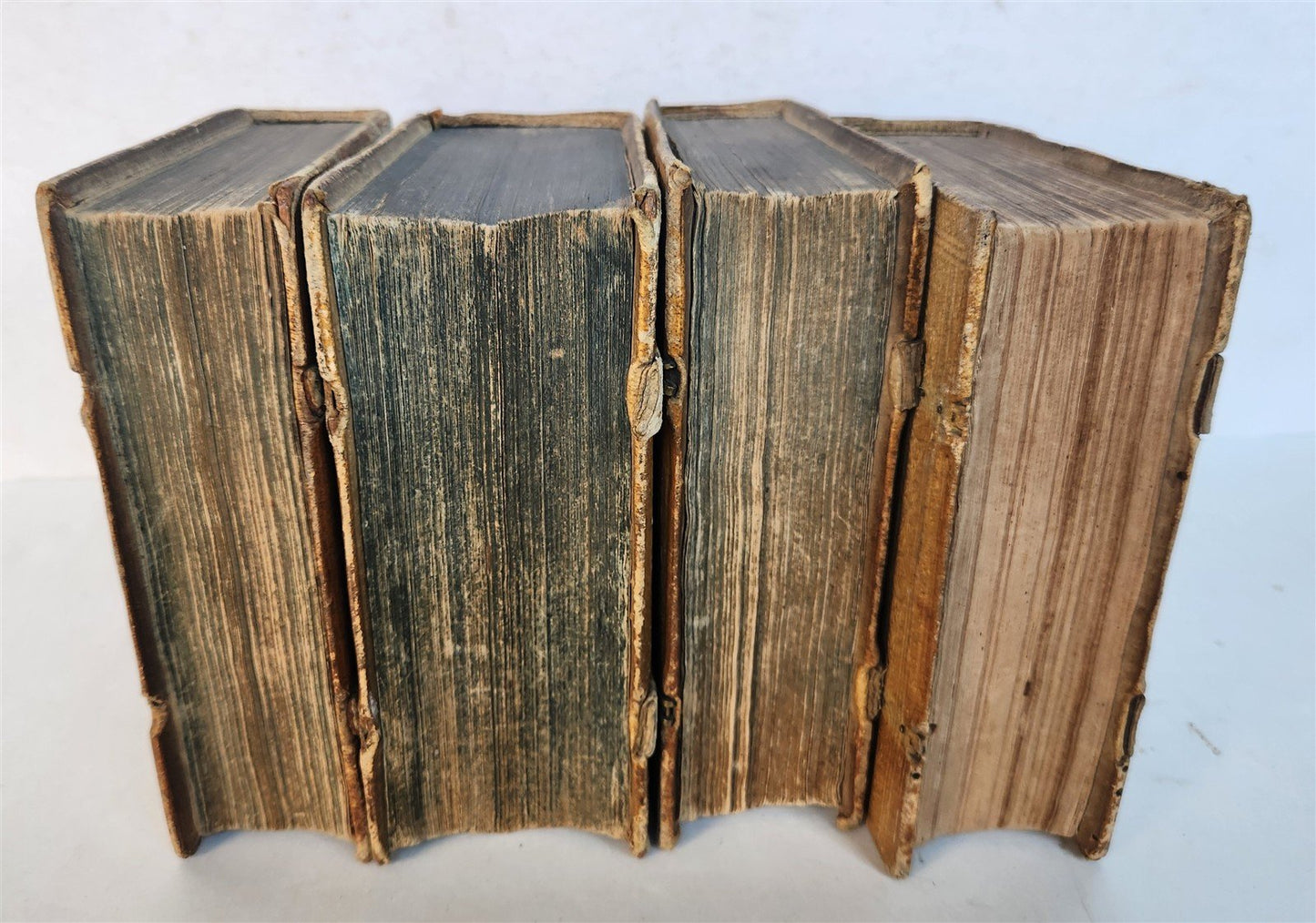 1611 MEDITATIONS by LUDOVICO DE PONTE antique 4 PIGSKIN BOUND VOLUMES SET