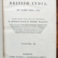 1848 HISTORY of BRITISH INDIA by JAMES MILL 9 VOLUMES ILLUSTRATED w/ MAP antique