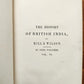1848 HISTORY of BRITISH INDIA by JAMES MILL 9 VOLUMES ILLUSTRATED w/ MAP antique