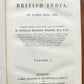 1848 HISTORY of BRITISH INDIA by JAMES MILL 9 VOLUMES ILLUSTRATED w/ MAP antique