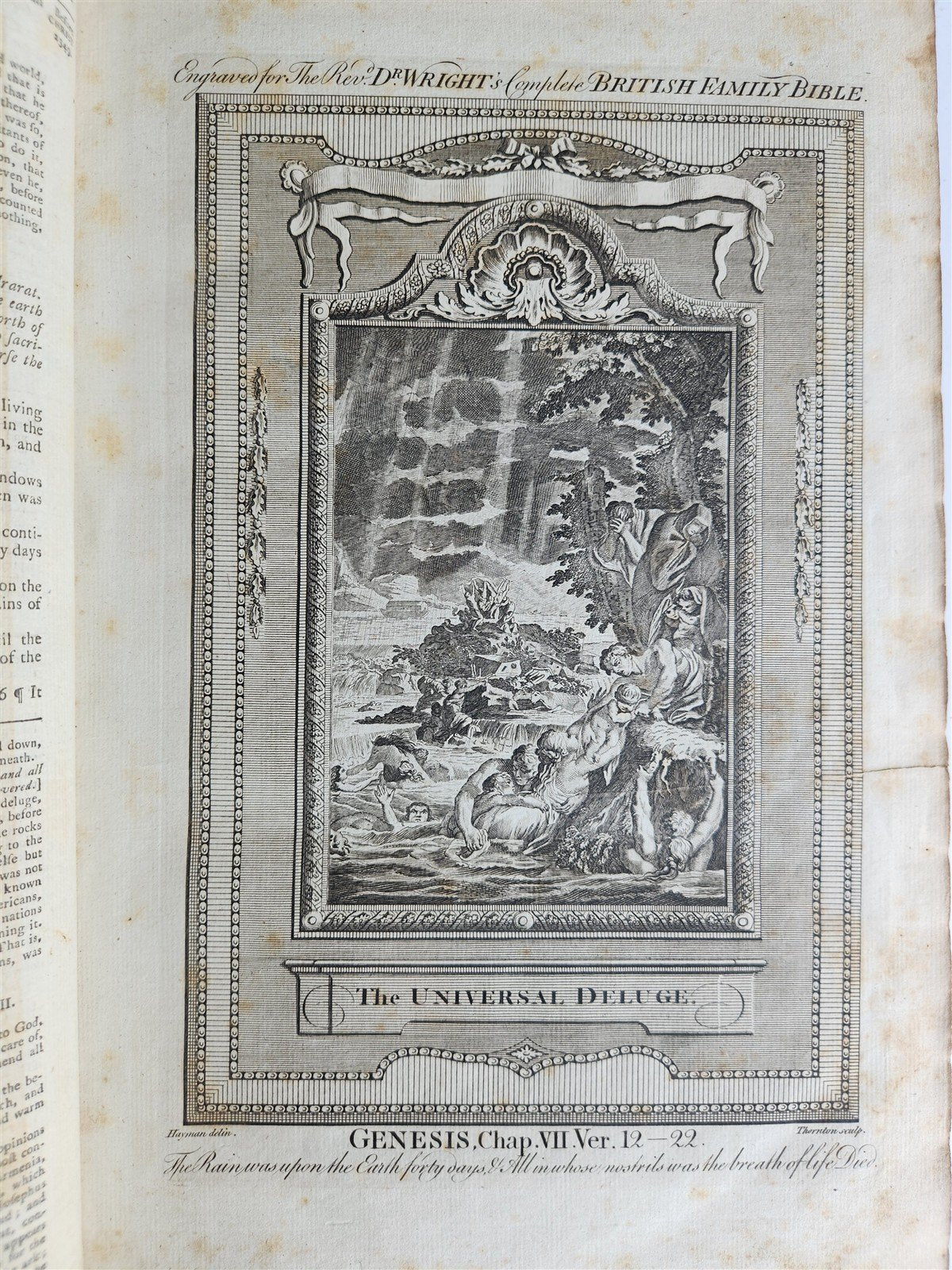 1781 BIBLE in ENGLISH ILLUSTRATED w/ MAPS & 96 PLATES antique FOLIO