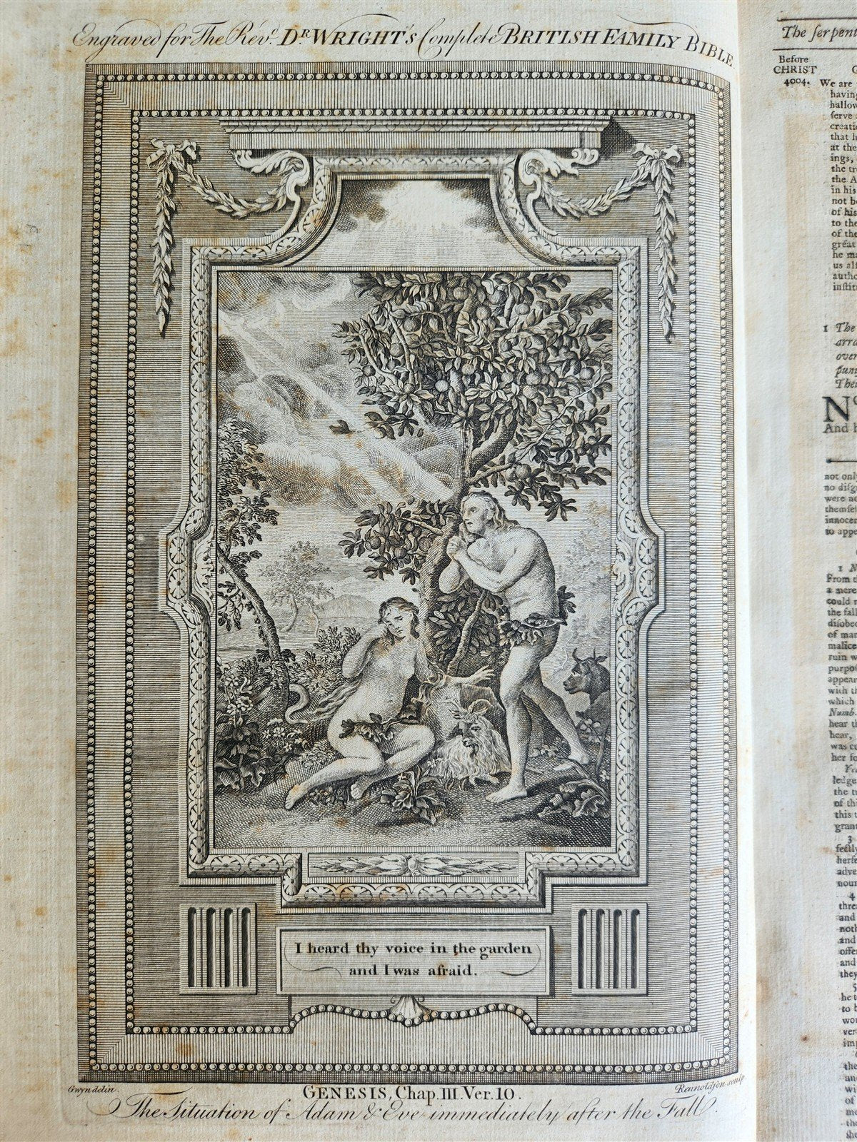 1781 BIBLE in ENGLISH ILLUSTRATED w/ MAPS & 96 PLATES antique FOLIO