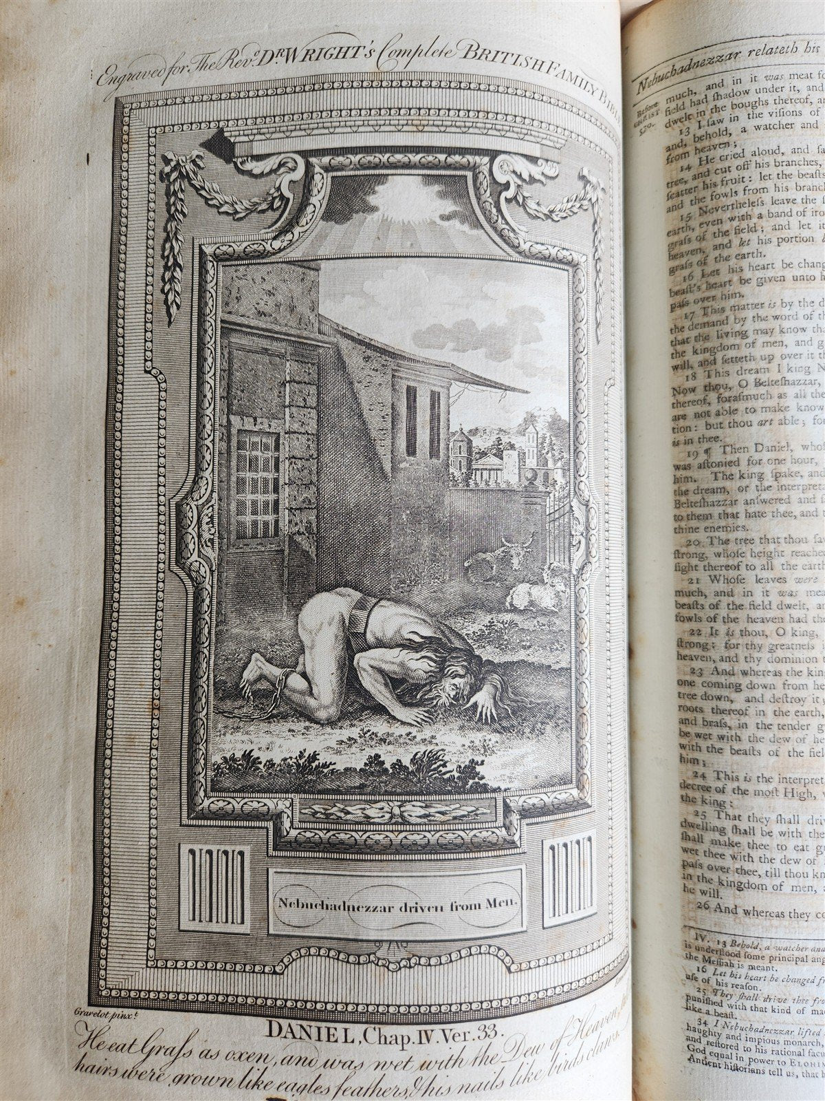 1781 BIBLE in ENGLISH ILLUSTRATED w/ MAPS & 96 PLATES antique FOLIO