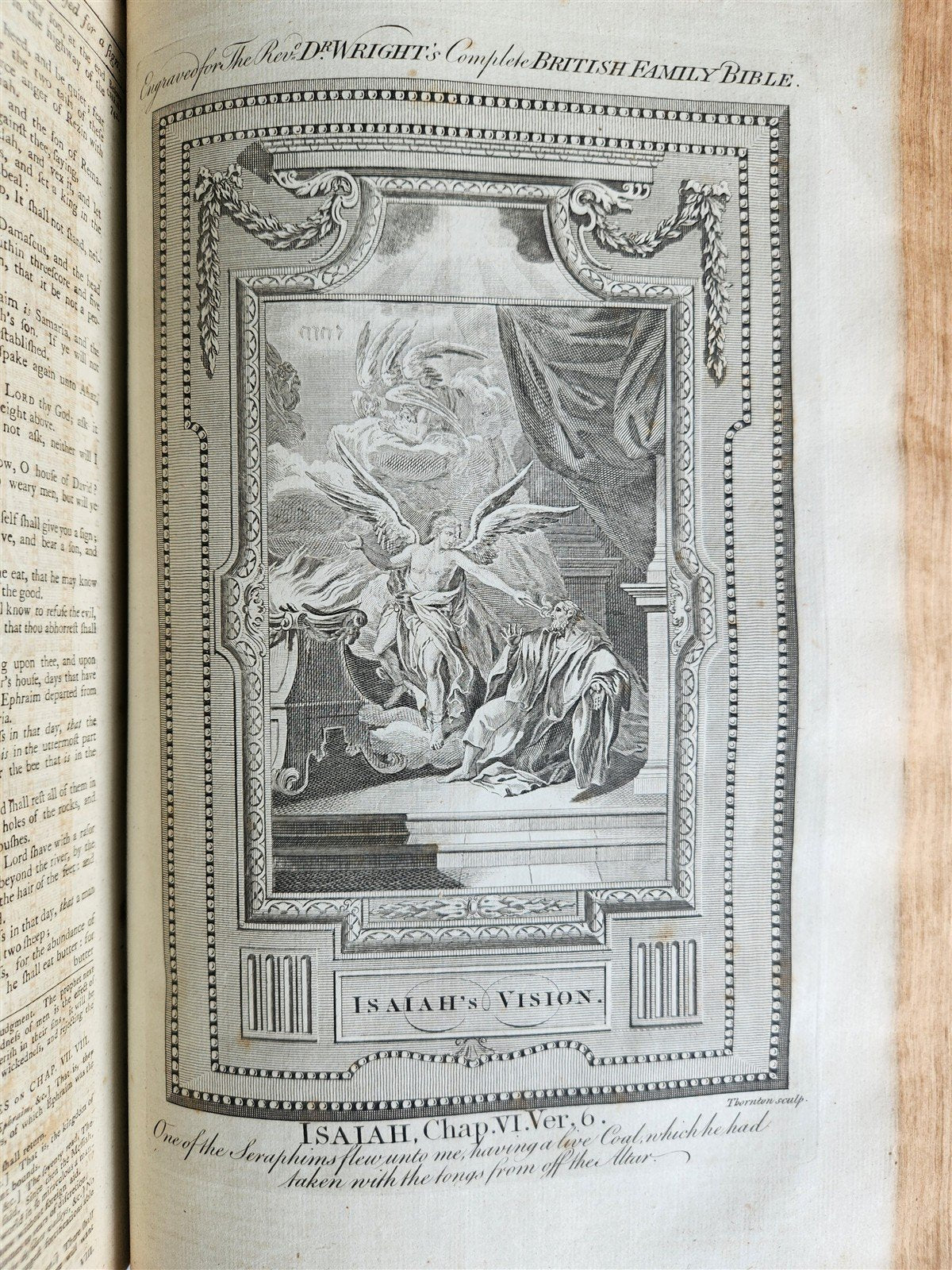 1781 BIBLE in ENGLISH ILLUSTRATED w/ MAPS & 96 PLATES antique FOLIO
