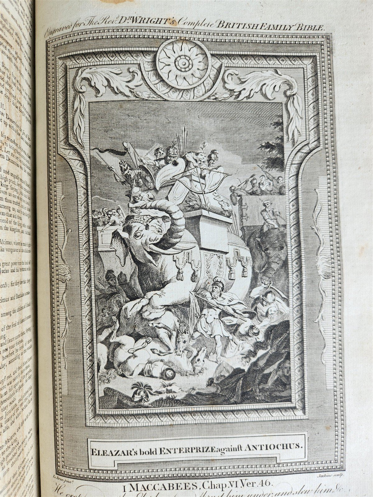 1781 BIBLE in ENGLISH ILLUSTRATED w/ MAPS & 96 PLATES antique FOLIO