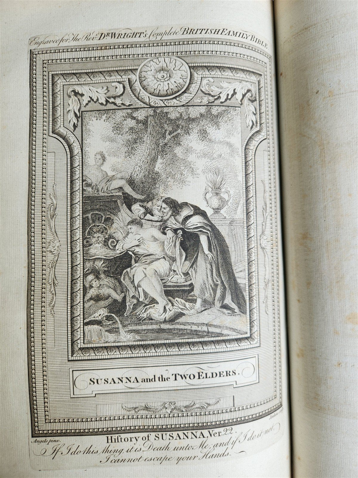 1781 BIBLE in ENGLISH ILLUSTRATED w/ MAPS & 96 PLATES antique FOLIO