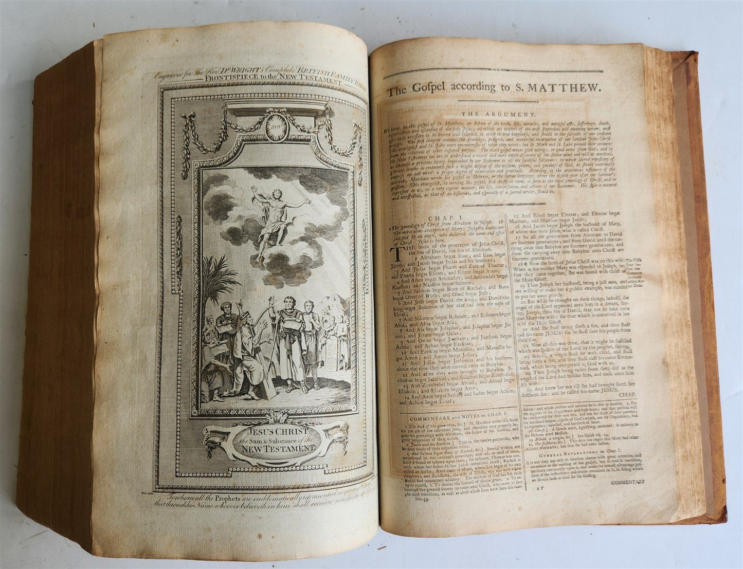 1781 BIBLE in ENGLISH ILLUSTRATED w/ MAPS & 96 PLATES antique FOLIO