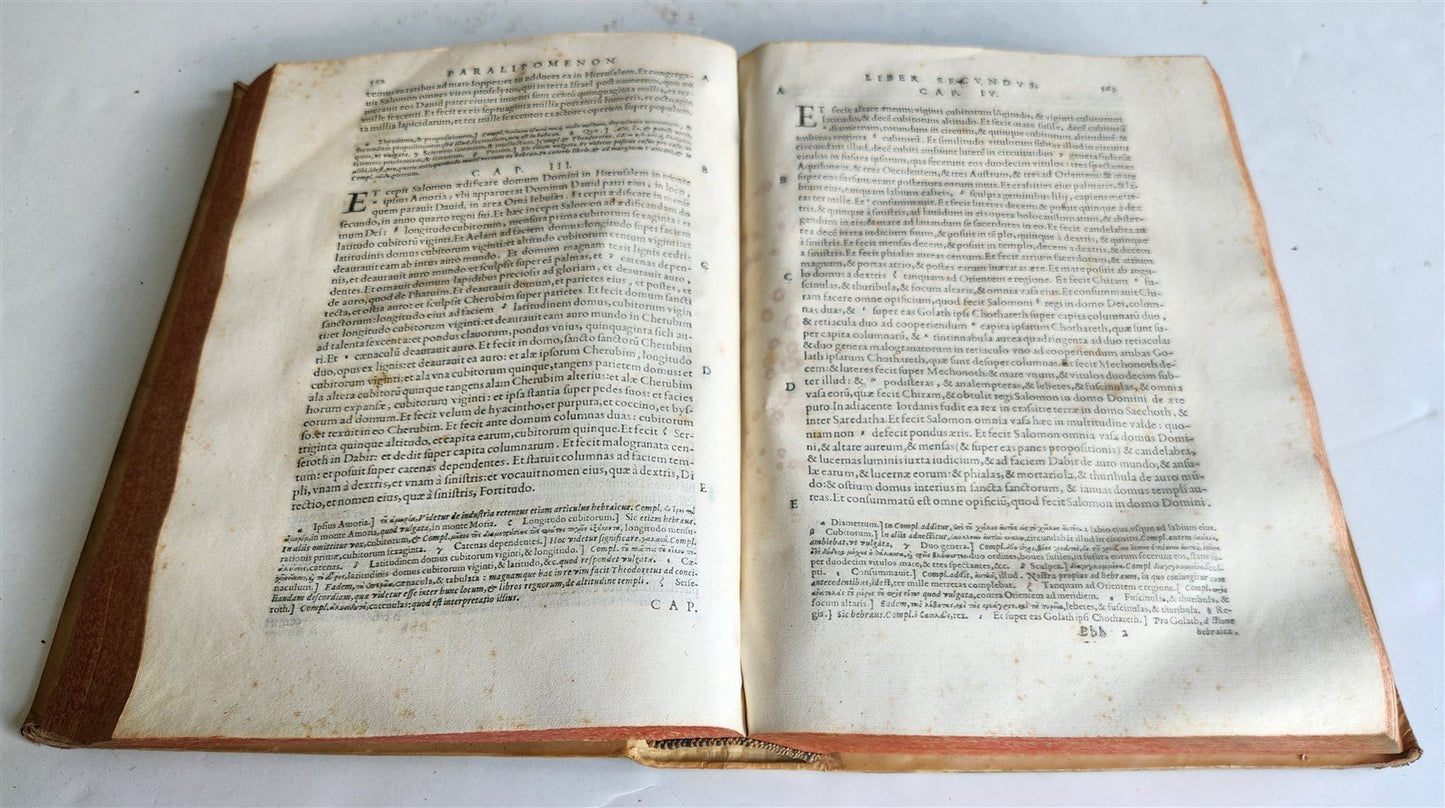 1588 BIBLE in LATIN antique OLD TESTAMENT VELLUM BOUND FOLIO