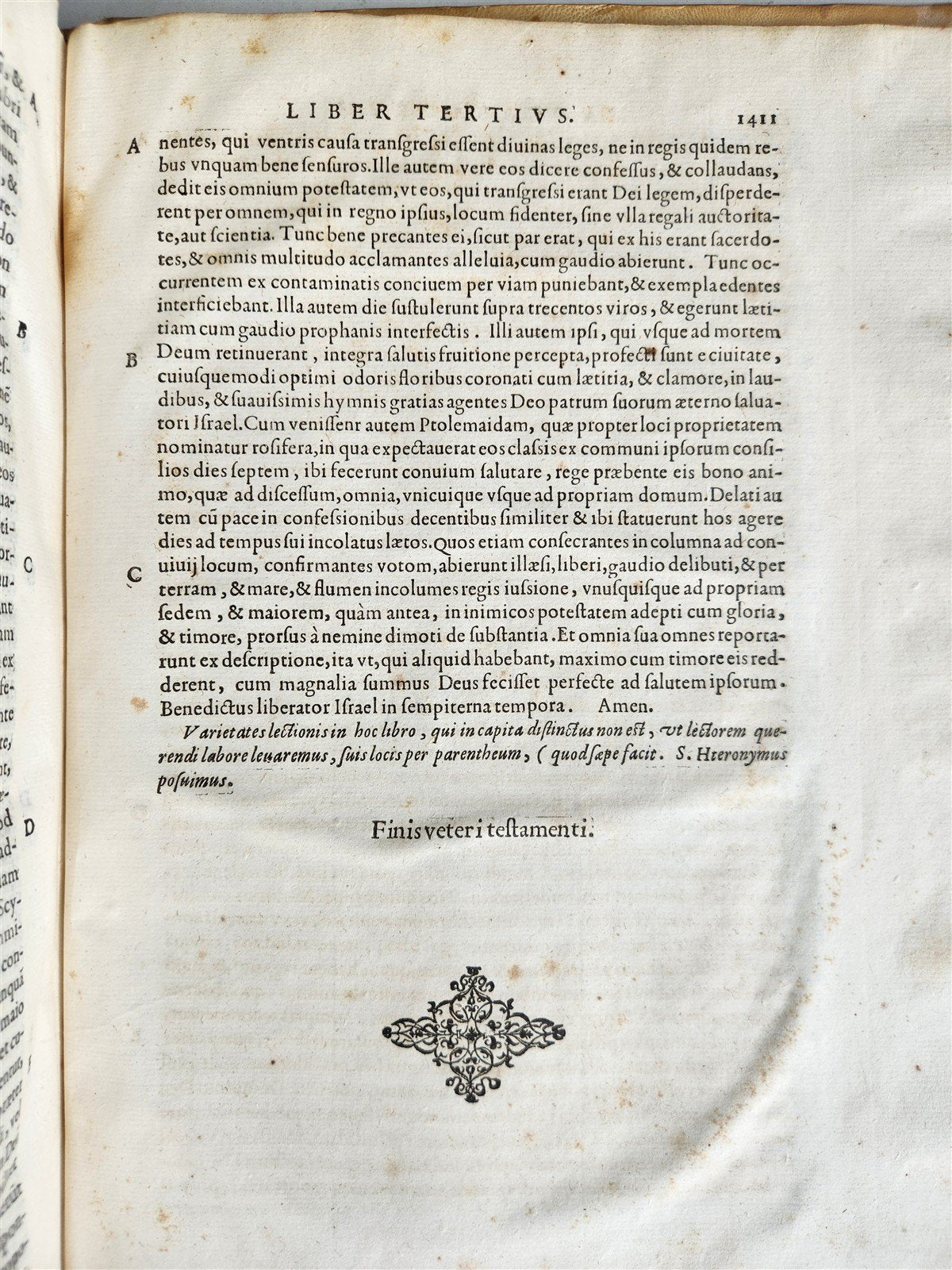 1588 BIBLE in LATIN antique OLD TESTAMENT VELLUM BOUND FOLIO