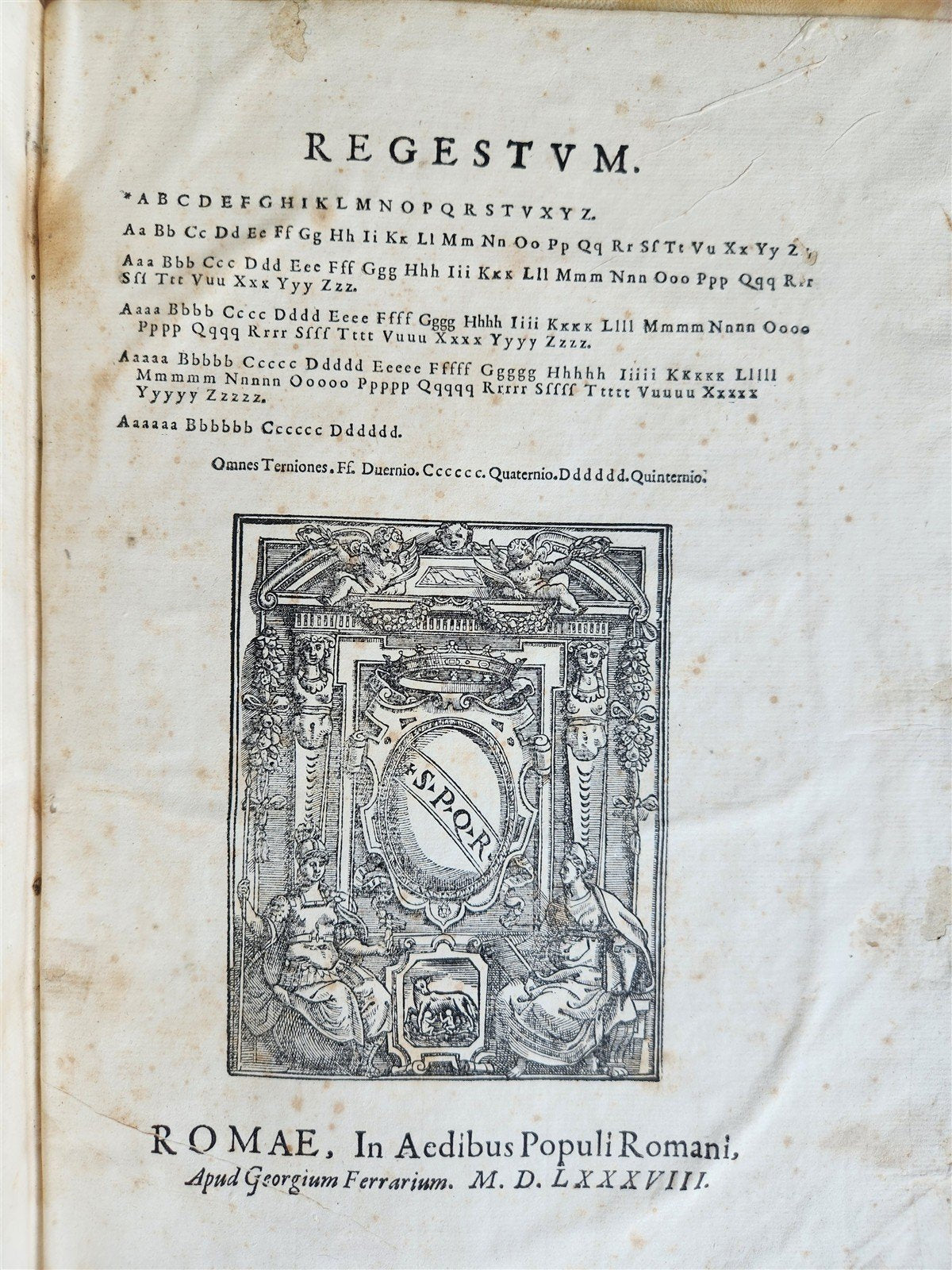 1588 BIBLE in LATIN antique OLD TESTAMENT VELLUM BOUND FOLIO